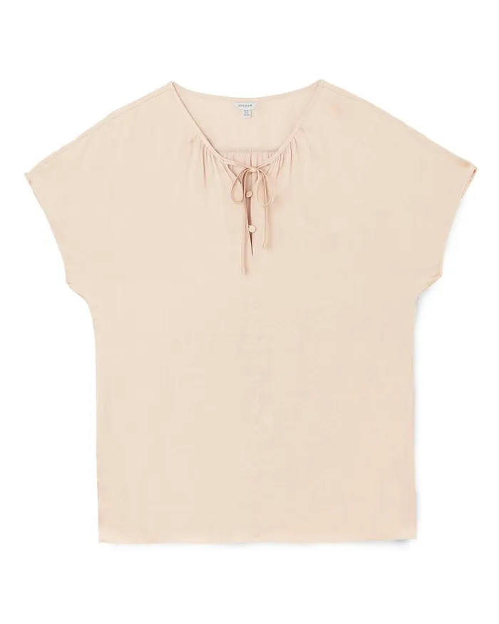 Jigsaw Tops Women Satin Kimono Sleeve Top Cream