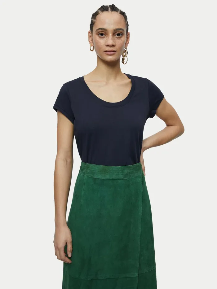 Jigsaw Tops Women Supima Short Sleeve TShirt Blue
