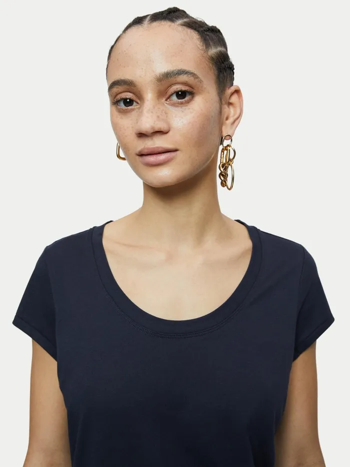 Jigsaw Tops Women Supima Short Sleeve TShirt Blue