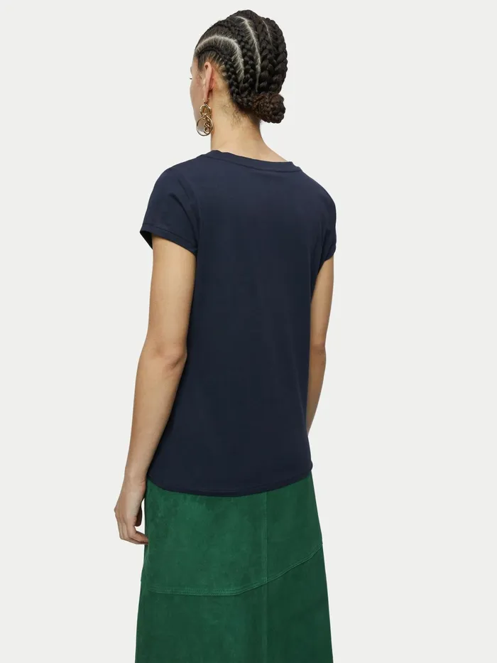 Jigsaw Tops Women Supima Short Sleeve TShirt Blue