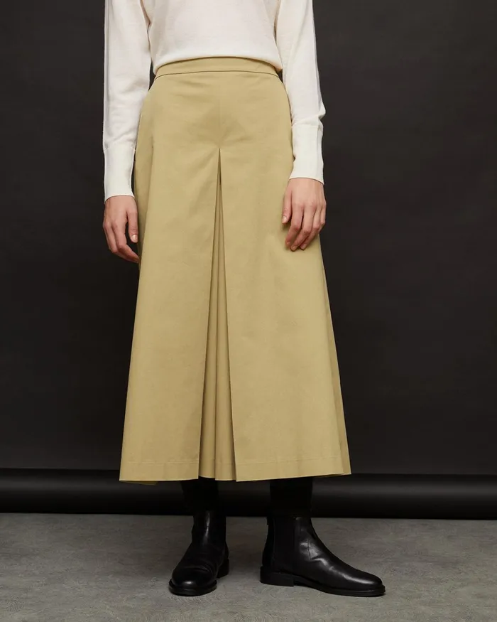 Jigsaw Trousers Women Fine Drill Culotte Cream