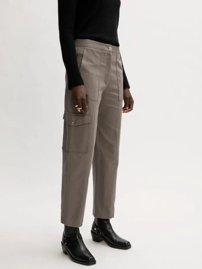 Jigsaw Trousers Women Nyle Tapered Trouser Grey