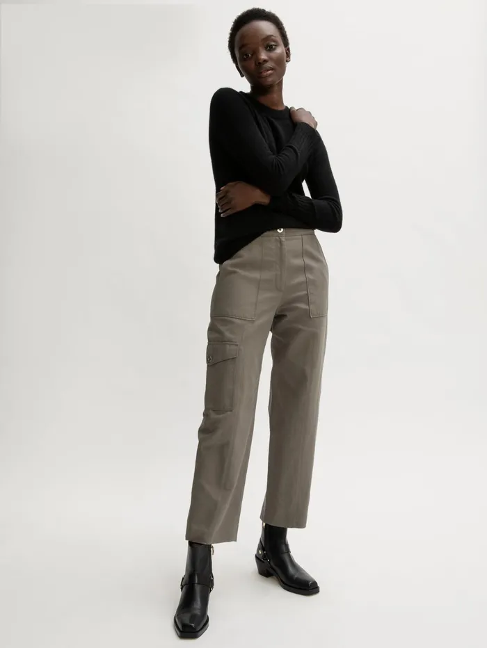Jigsaw Trousers Women Nyle Tapered Trouser Grey