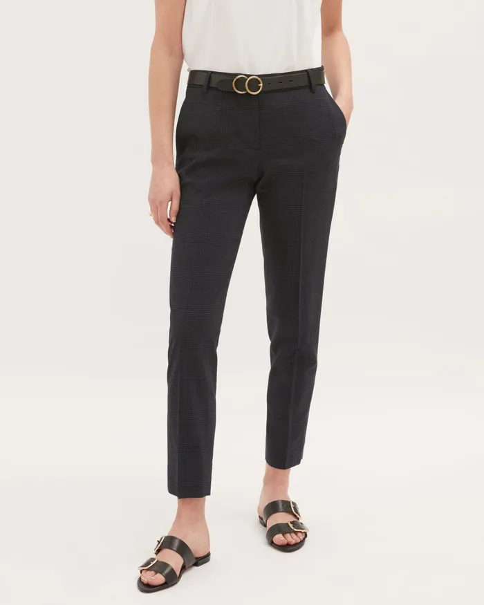 Jigsaw Trousers Women Prince Of Wales Trousers Blue
