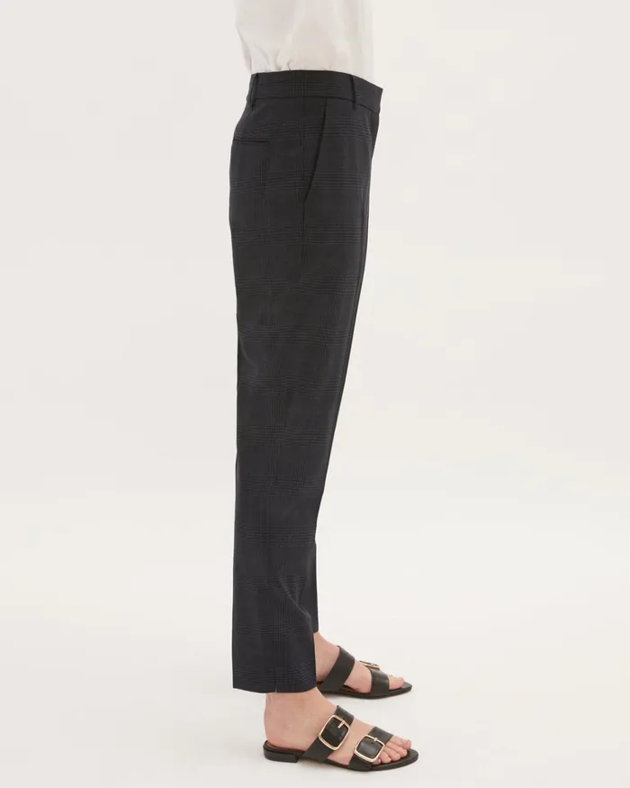 Jigsaw Trousers Women Prince Of Wales Trousers Blue