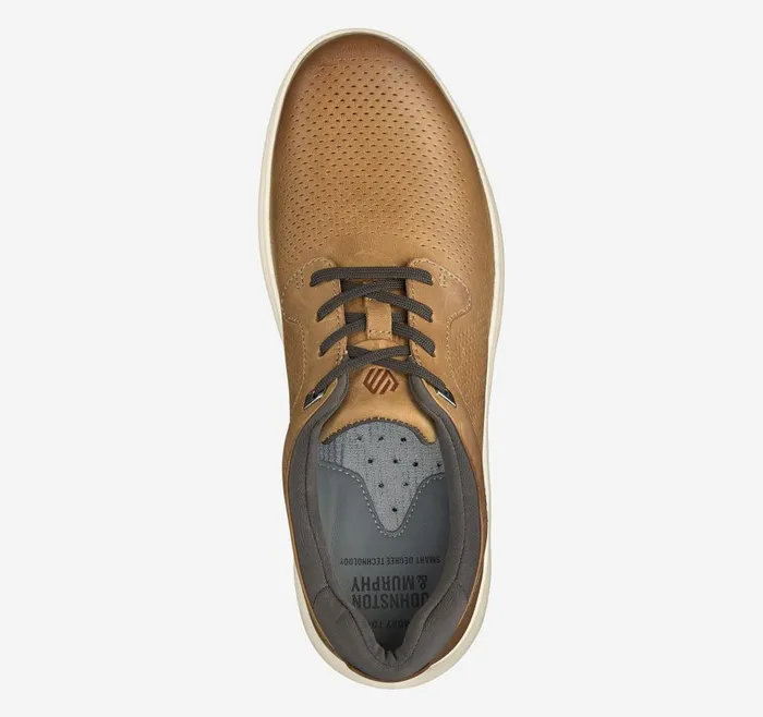 Johnston and Murphy Activate Perfed Plain Toe Tan Oiled Full Grain Men Sneakers Johnston and Murphy Activate Perfed Plain Toe Tan Oiled Full Grain Men Sneakers