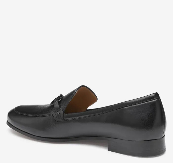 Johnston and Murphy Ali Bit Loafer Black Glove Leather Women Mules and Loafers