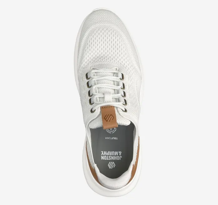 Johnston and Murphy Amherst 20 Knit Plain Toe White Knit Men LaceUps Johnston and Murphy Amherst 20 Knit Plain Toe White Knit Men LaceUps