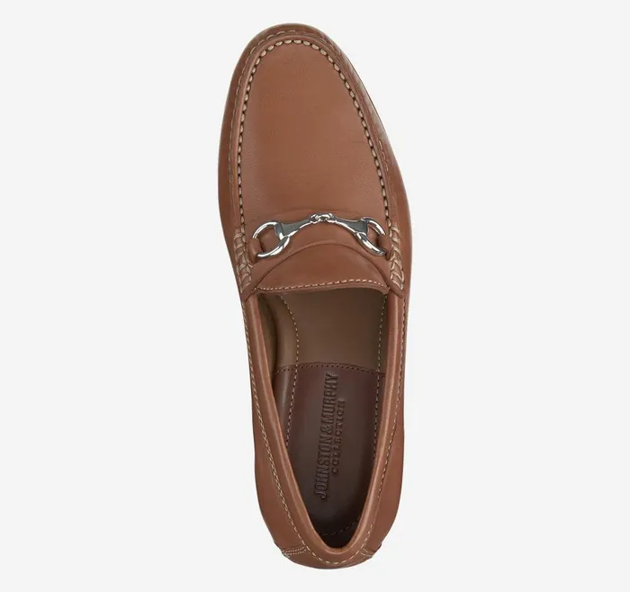 Johnston and Murphy Baldwin Bit Cognac Sheepskin Men SlipOns Johnston and Murphy Baldwin Bit Cognac Sheepskin Men SlipOns