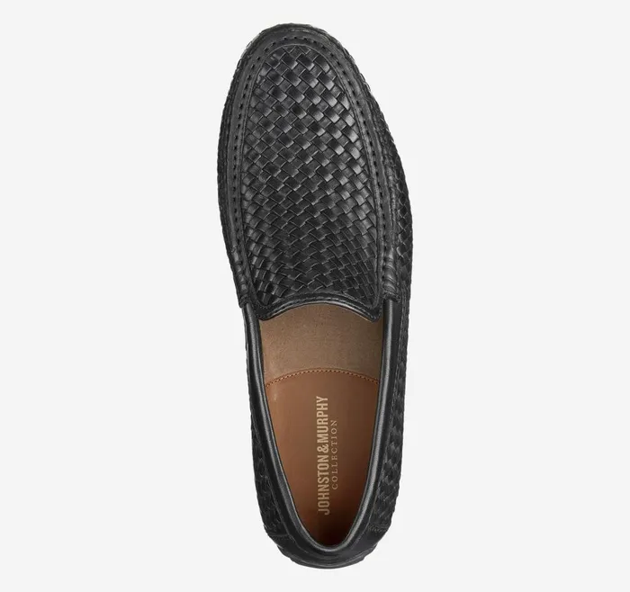Johnston and Murphy Baldwin Driver Woven SlipOn Black Sheepskin Men SlipOns Johnston and Murphy Baldwin Driver Woven SlipOn Black Sheepskin Men SlipOns