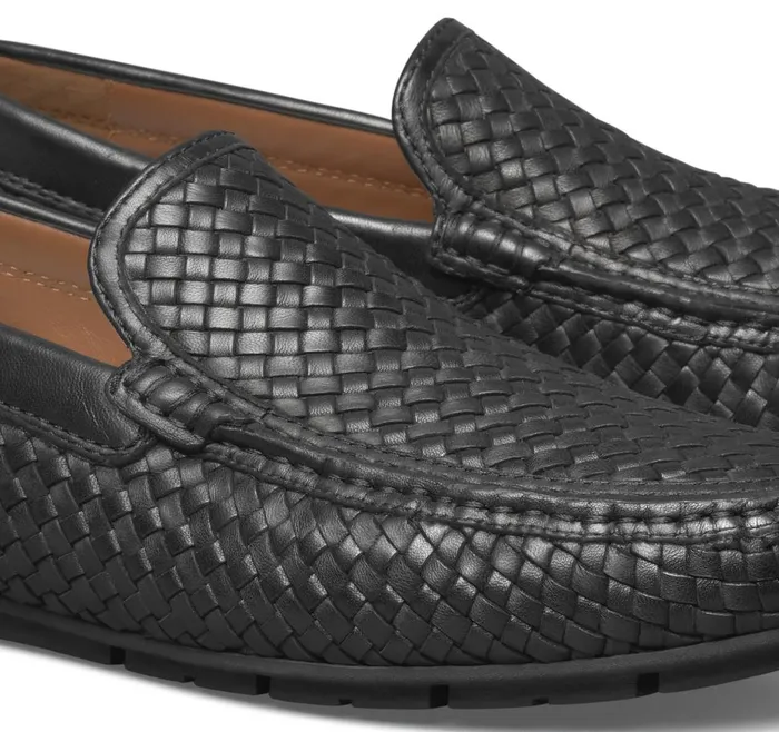 Johnston and Murphy Baldwin Driver Woven SlipOn Black Sheepskin Men SlipOns Johnston and Murphy Baldwin Driver Woven SlipOn Black Sheepskin Men SlipOns