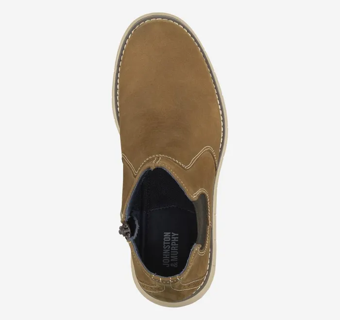 Johnston and Murphy Big Kid Holden Chelsea Boot Brown Oiled Nubuck Boys Big Kid