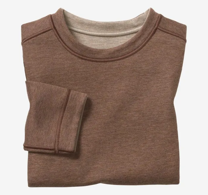 Johnston and Murphy Boys Reversible Solid Crewneck Rustoatmeal Boys Sweaters and Knits