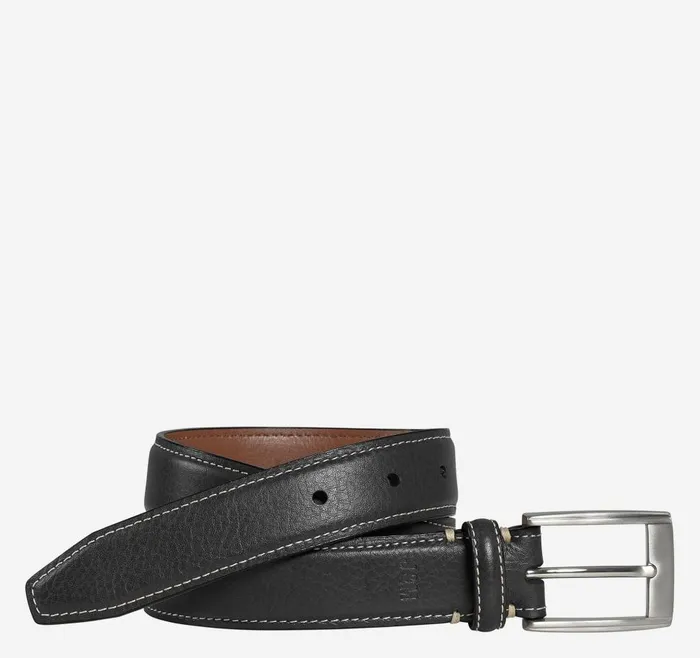 Johnston and Murphy Boys Top Stitch Belt Black Boys Belts