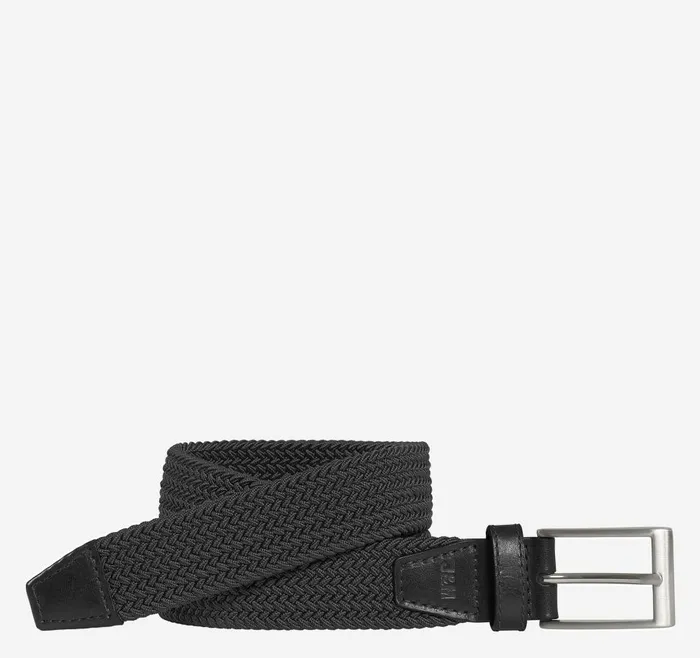 Johnston and Murphy Boys Woven StretchKnit Belt Black Boys Belts