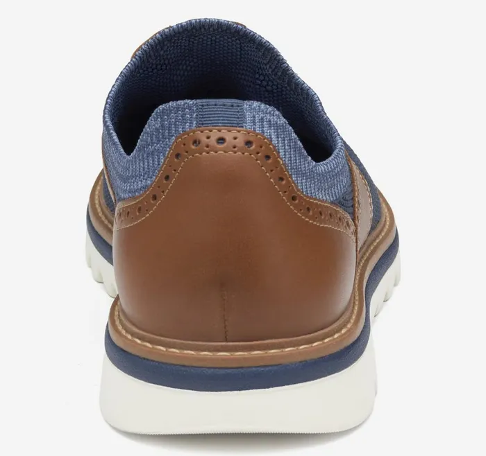 Johnston and Murphy Braydon Knit Saddle Navy Knittan Full Grain Men LaceUps Johnston and Murphy Braydon Knit Saddle Navy Knittan Full Grain Men LaceUps