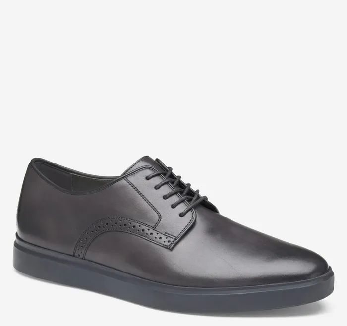 Johnston and Murphy Brody Plain Toe Black Handstained Full Grain Men Dress Classics
