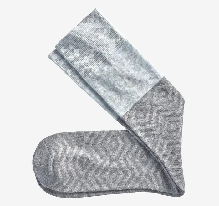 Johnston and Murphy Diamond Colorblock Socks Gray Multi Men Socks