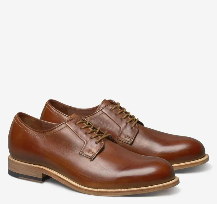 Johnston and Murphy Dudley Plain Toe Tan Dipdyed Calfskin Men Dress Classics