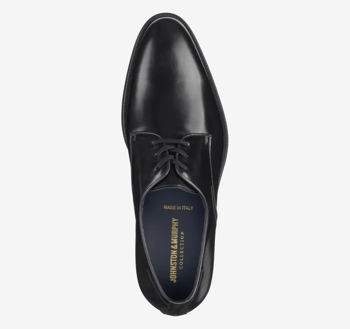 Johnston and Murphy Flynch Plain Toe Black Italian Calfskin Men LaceUps Johnston and Murphy Flynch Plain Toe Black Italian Calfskin Men LaceUps