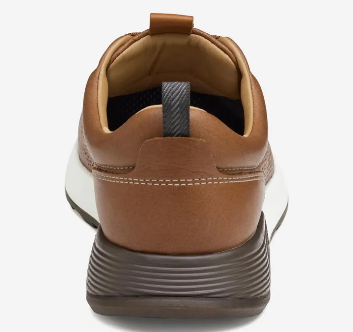Johnston and Murphy Kinnon Perfed Jogger Tan Full Grain Men SlipOns