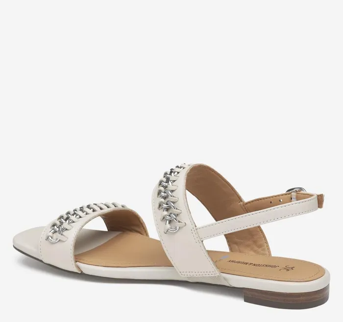 Johnston and Murphy Lilly Chain Sandal Bone Glove Leather Women Sandals Johnston and Murphy Lilly Chain Sandal Bone Glove Leather Women Sandals