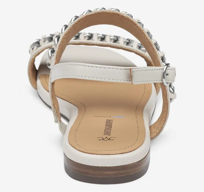 Johnston and Murphy Lilly Chain Sandal Bone Glove Leather Women Sandals Johnston and Murphy Lilly Chain Sandal Bone Glove Leather Women Sandals
