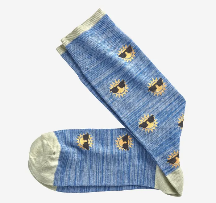 Johnston and Murphy Novelty Socks Blue Sun Men Socks