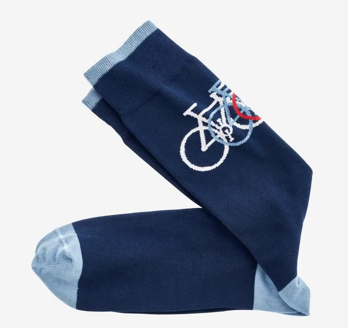 Johnston and Murphy Novelty Socks Navy Bicycle Men Socks