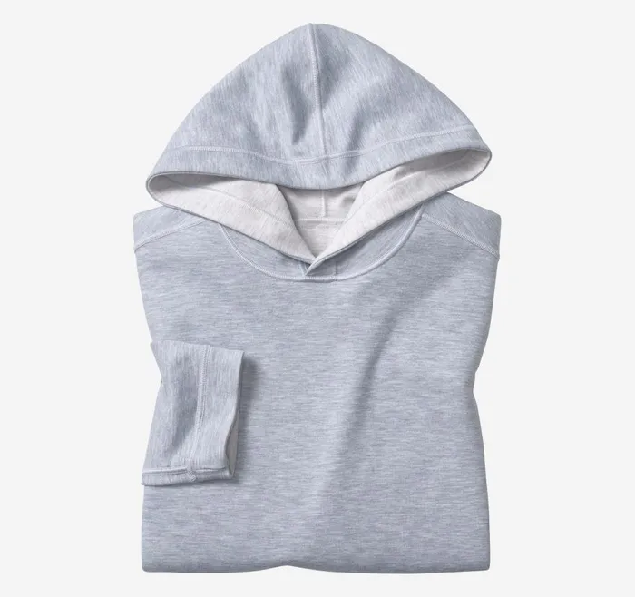 Johnston and Murphy Reversible Knit Hoodie Whitestorm Men Loungewear