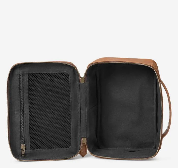 Johnston and Murphy Rhodes Travel Kit Tan Full Grain Men Travel Accessories