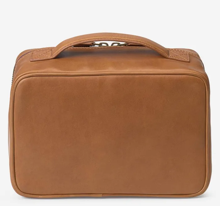 Johnston and Murphy Rhodes Travel Kit Tan Full Grain Men Travel Accessories