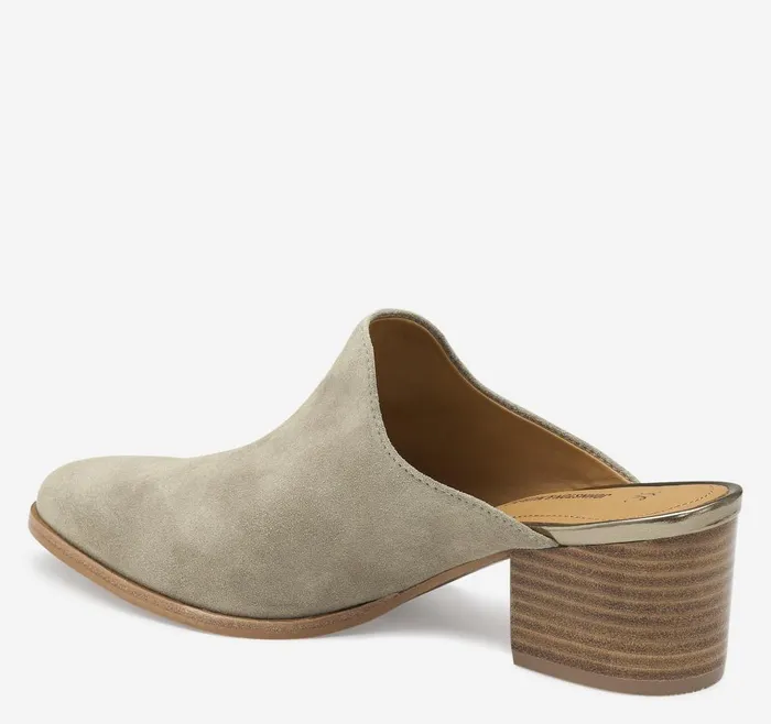 Johnston and Murphy Trista Mule Taupe Italian Suede Women Mules and Loafers Johnston and Murphy Trista Mule Taupe Italian Suede Women Mules and Loafers