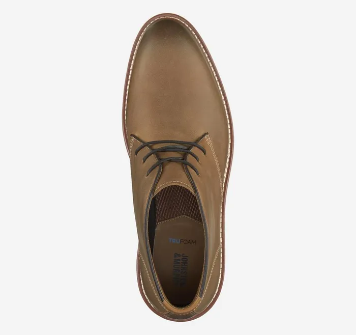Johnston and Murphy Upton Chukka Tan Oiled Full Grain Men Boots