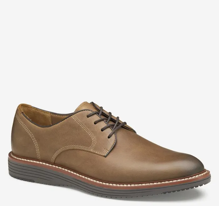 Johnston and Murphy Upton Plain Toe Tan Oiled Full Grain Men LaceUps