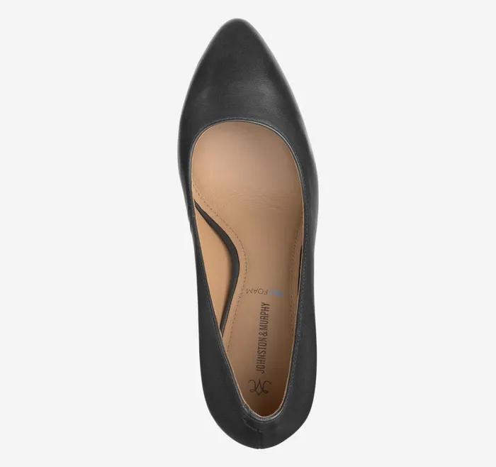Johnston and Murphy Vicki Pump Black Glove Leather Women Heels and Platform Wedges Johnston and Murphy Vicki Pump Black Glove Leather Women Heels and Platform Wedges