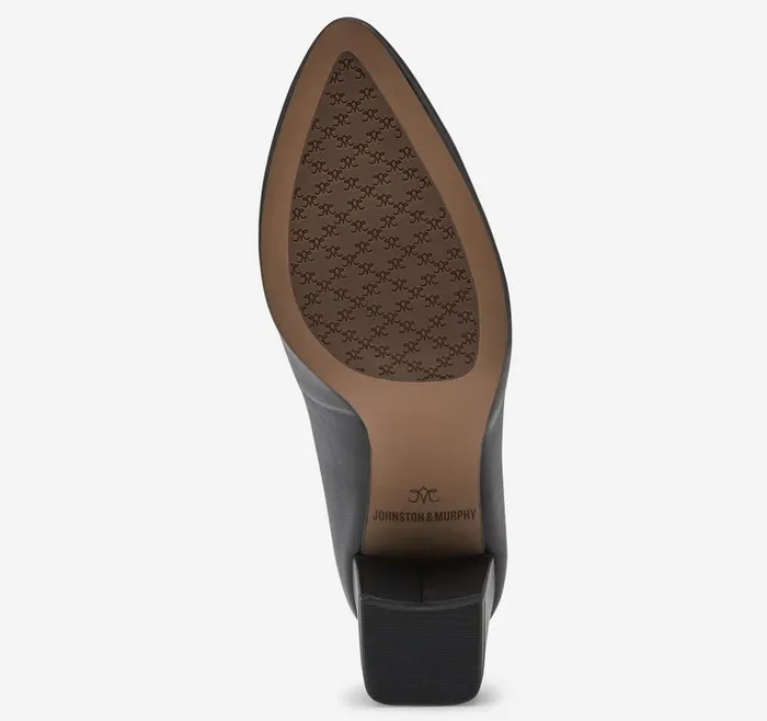 Johnston and Murphy Vicki Pump Black Glove Leather Women Heels and Platform Wedges Johnston and Murphy Vicki Pump Black Glove Leather Women Heels and Platform Wedges