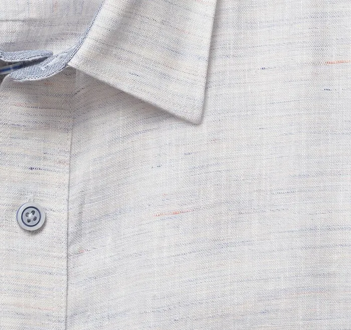 Johnston and Murphy Washed LinenBlend Shirt White Slub Men Shirts Johnston and Murphy Washed LinenBlend Shirt White Slub Men Shirts