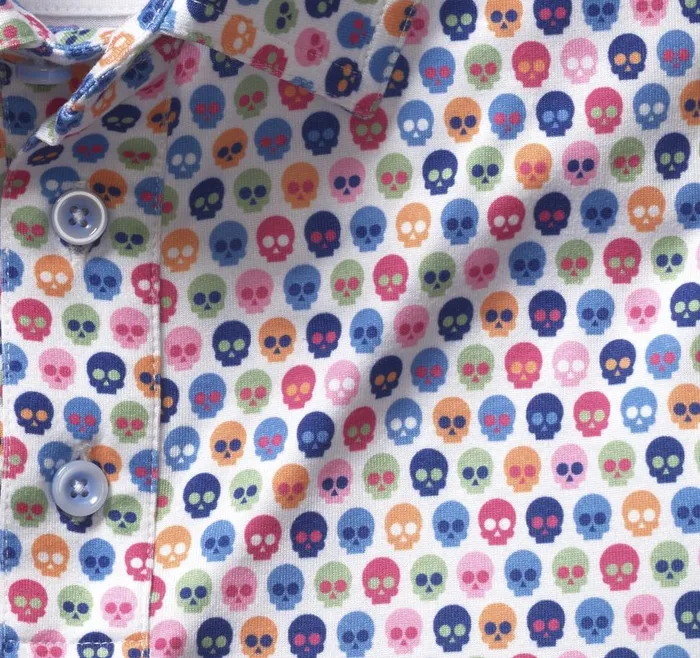 Johnston and Murphy XC4 Performance Polo Multi Skull Men Polos and Tees Johnston and Murphy XC4 Performance Polo Multi Skull Men Polos and Tees