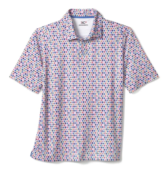 Johnston and Murphy XC4 Performance Polo Multi Skull Men Polos and Tees Johnston and Murphy XC4 Performance Polo Multi Skull Men Polos and Tees