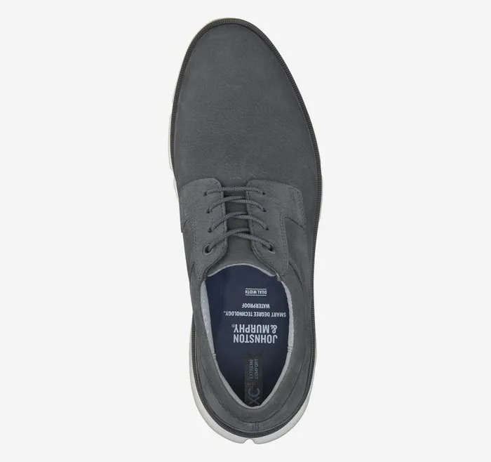 Johnston and Murphy XC4 Tanner Plain Toe Dark Gray Nubuck Men LaceUps
