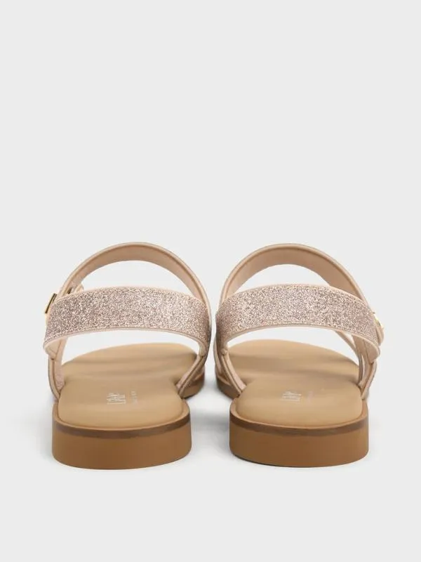 Kids Girls039 Yara Glittered Metallic Buckle Sandals 8211 Silver CHARLES and KEITH Shoes Kids Girls039 Yara Glittered Metallic Buckle Sandals 8211 Silver CHARLES and KEITH Shoes