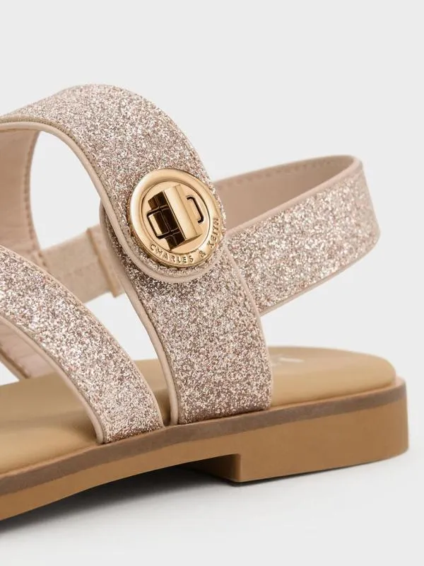 Kids Girls039 Yara Glittered Metallic Buckle Sandals 8211 Silver CHARLES and KEITH Shoes Kids Girls039 Yara Glittered Metallic Buckle Sandals 8211 Silver CHARLES and KEITH Shoes