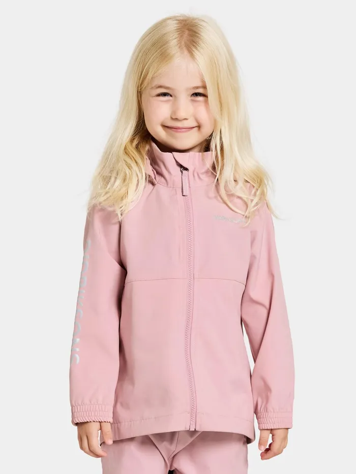 Kids Hallon Jacket Soft Pink Didriksons Spring Jackets