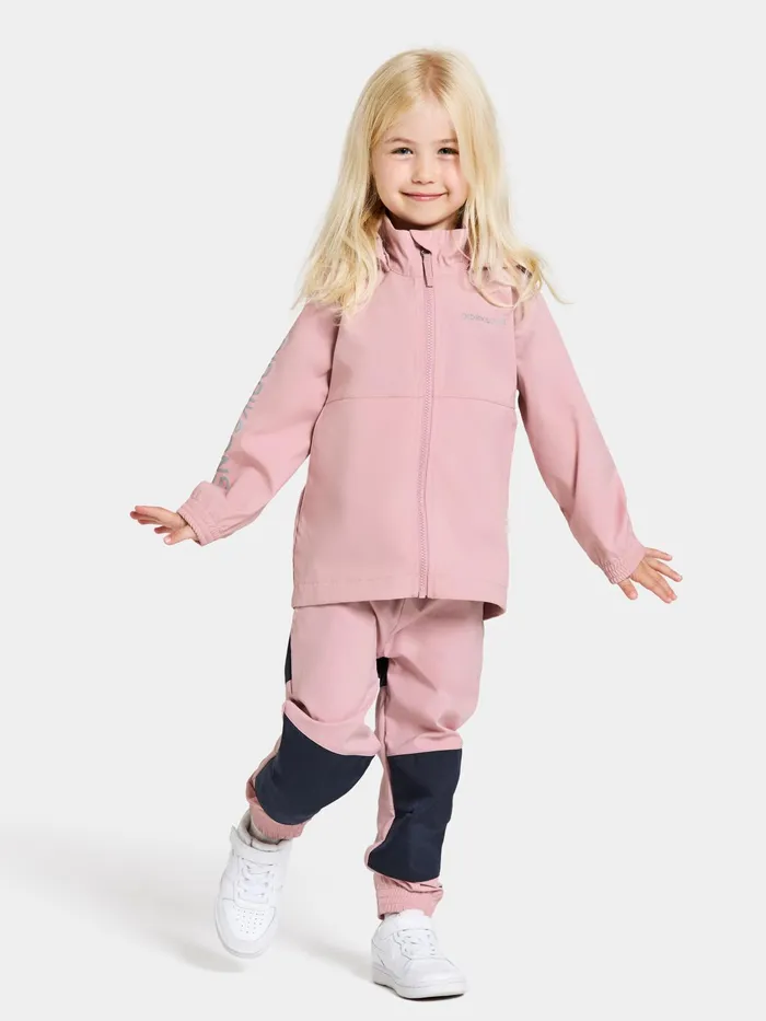 Kids Hallon Jacket Soft Pink Didriksons Spring Jackets