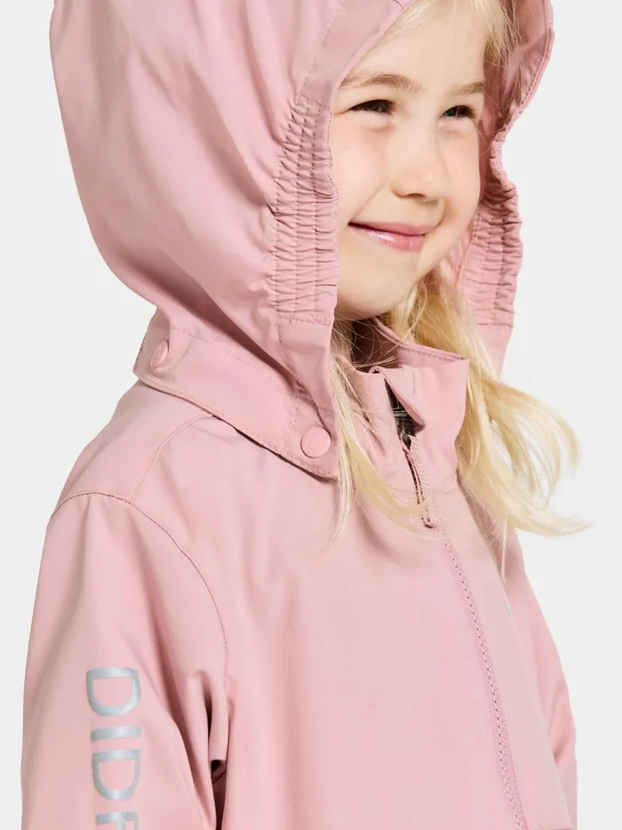 Kids Hallon Jacket Soft Pink Didriksons Spring Jackets