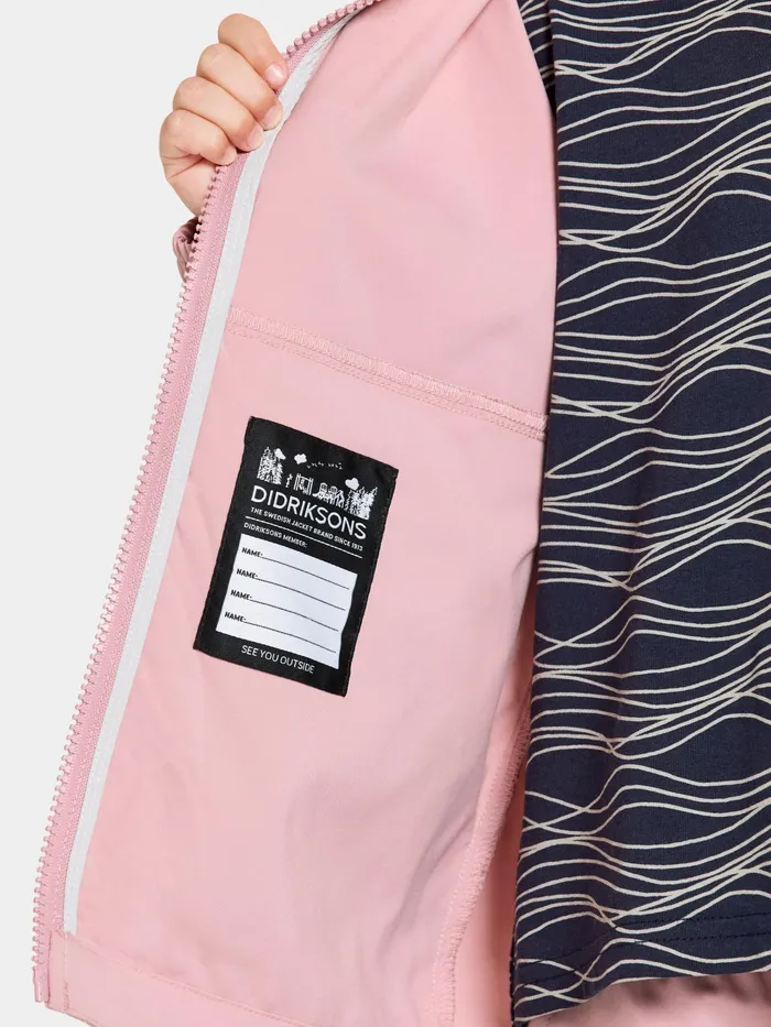 Kids Hallon Jacket Soft Pink Didriksons Spring Jackets