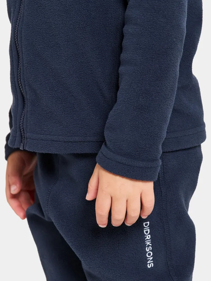 Kids Monte FullZip Navy Didriksons Fleece and Midlayers