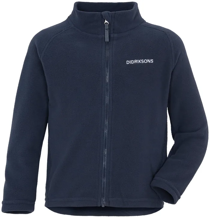Kids Monte FullZip Navy Didriksons Fleece and Midlayers