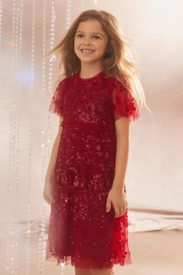 KIDS Needle and Thread Aurora Kids Dress Red